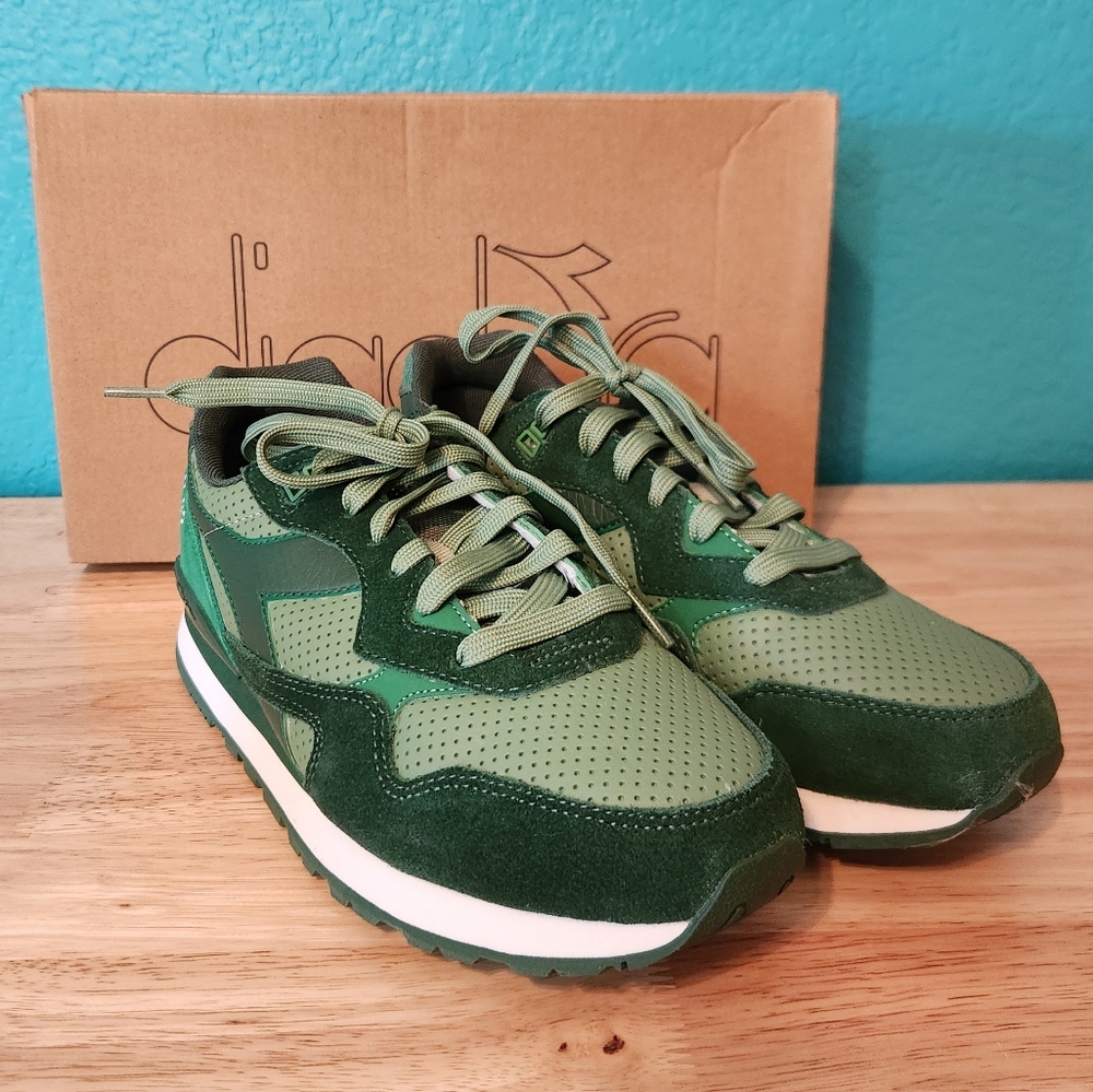 Diadora N. 92 English Ivy Unisex Lace Up Sneakers, Size Men's 7.5 Women's 9